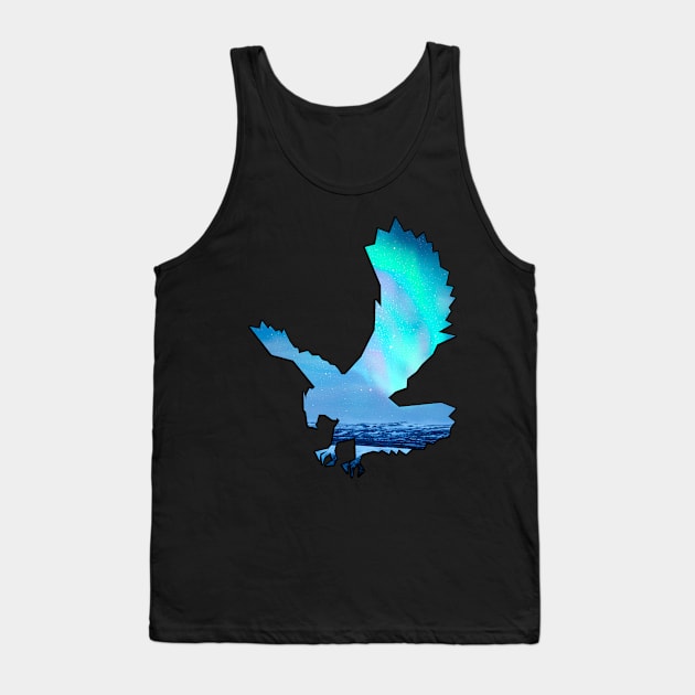 Eagle and northern lights Tank Top by Kamila's Ideas